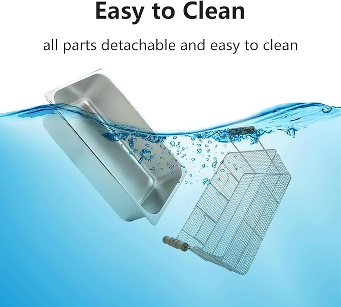 Deep Fryer with Basket, 22.6L/24QT Stainless Steel Countertop Electric Fryer for Home and Commercial Use, Oil Fryer with Temperature Control and Double Overheat Protection