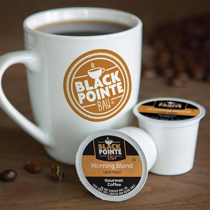 Black Pointe Bay Coffee, Morning Blend, Light Roast, 42 Count Single Serve Coffee Pods for Keurig K-Cup Brewers