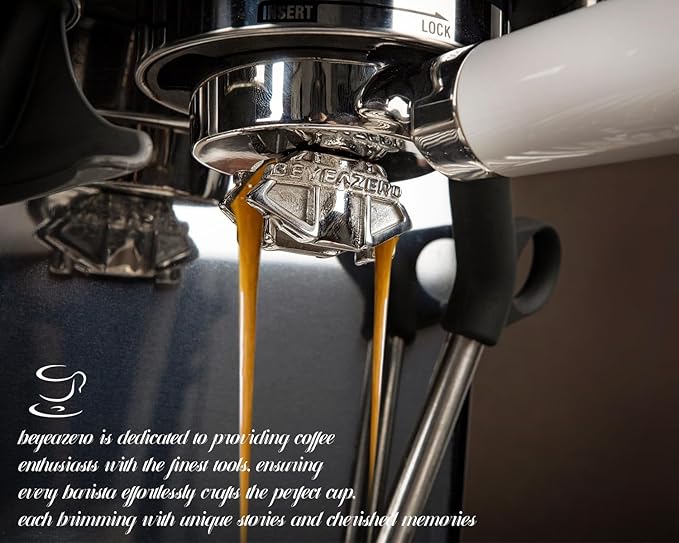 𝟓𝟒𝐦𝐦 𝐃𝐨𝐮𝐛𝐥𝐞 𝐒𝐩𝐨𝐮𝐭 Portafilter Fits Breville Barista Express and 54mm Breville Machines, Espresso Bottomless Portafilter with Puck Screen 53.5mm and Filter Basket