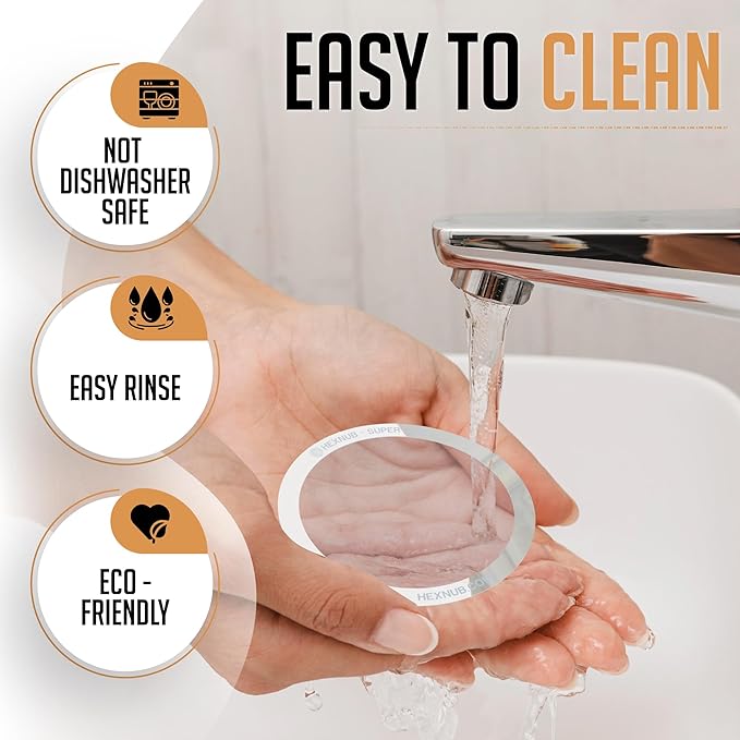 HEXNUB - Reusable Metal Filters for AeroPress Coffee Maker, Stainless Steel Filter Fits AeroPress Original & Go Cafe Press, Fuller Bodied Coffee Than Paper Filters - SILVER 2-PACK