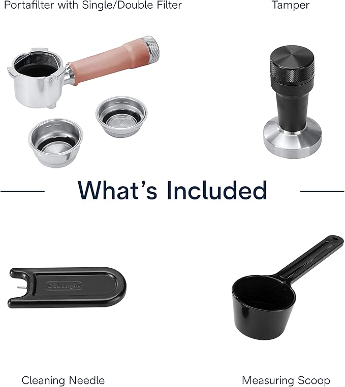 De'Longhi Dedica Duo Compact Espresso Machine - Cold Brew Coffee Maker with Milk Frother Wand- for Espresso, Hot & Iced Coffee, Cappuccinos, Lattes & Home Barista Brewing, Rosé Pink