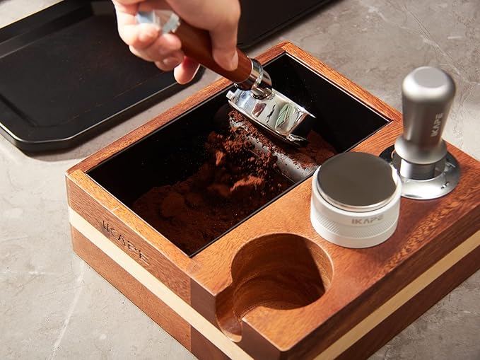 IKAPE 51mm Espresso Tamper, Premium Barista Coffee Tamper with Calibrated Spring Loaded, 100% Flat Stainless Steel Base Tamper for Espresso Machine