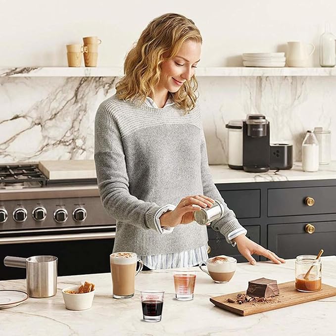 Shot Glasses Measuring cup Espresso Shot Glass Liquid Heavy Glass Wine Glass 2 Pack 26-Incremental Measurement 1oz, 6 Tsp, 2 Tbs, 30ml (Black and Red)