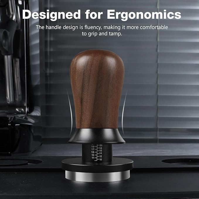 PUSEE 51mm Espresso Coffee Tamper - Premium Barista Coffee Tamper, Constant 30lb Calibrated Double Spring Stainless Steel Ground Espresso Tamper,Fits for All 51mm Portafilters,Espresso Accessories
