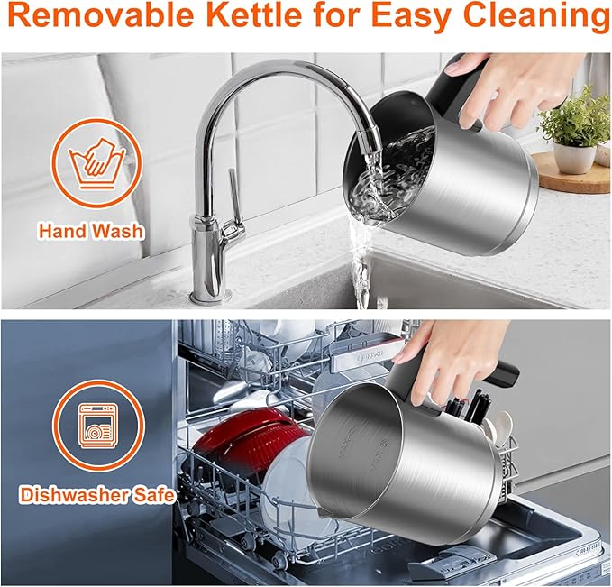 Milk Frother and Steamer, 6-in-1 Electric Milk Frother for Latte Art Coffee,Automatic Hot & Cold Foam Maker and Milk Warmer for Dairy & Plant-based Milk 16.9oz/500ml,Easy to Clean