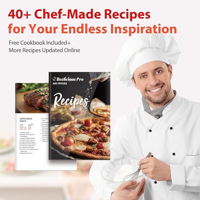 Air Fryer, Beelicious 8-in-1 Smart Compact 4QT Air Fryers, Shake Reminder,450°F Digital Airfryer with Flavor-Lock Tech, Tempered Glass Display, Dishwasher-Safe & Nonstick, Fit for 1-3 People, Pink