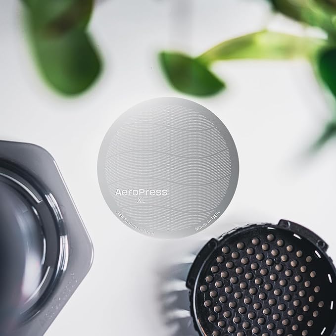 AeroPress XL Stainless Steel Reusable Filter, Metal Filter, Premium 316 Stainless Steel Filter for AeroPress XL Coffee Maker, Washable, Earth-Friendly, 1 Pack, 1 Filter