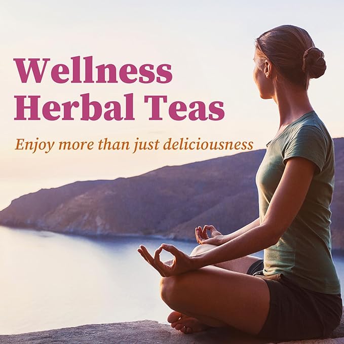 Fullchea - Red Clover Tea Bags, 50 Teabags - Pure Red Clover Herb - Non-GMO - Caffeine-Free - Rich in Antioxidants & Supports Wellness