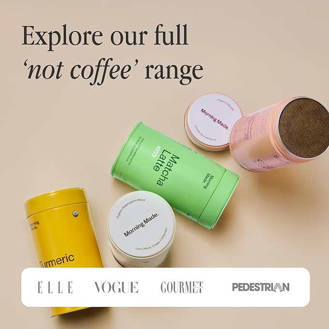 Morning Made Strawberry Flavoured Ceremonial Grade Matcha Powder | 8.46oz (240g) Resealable Tin | 60 Servings Premium Japanese Green Tea | Sweetened with Organic Sugar | Rich in Antioxidants & Energy Boosting