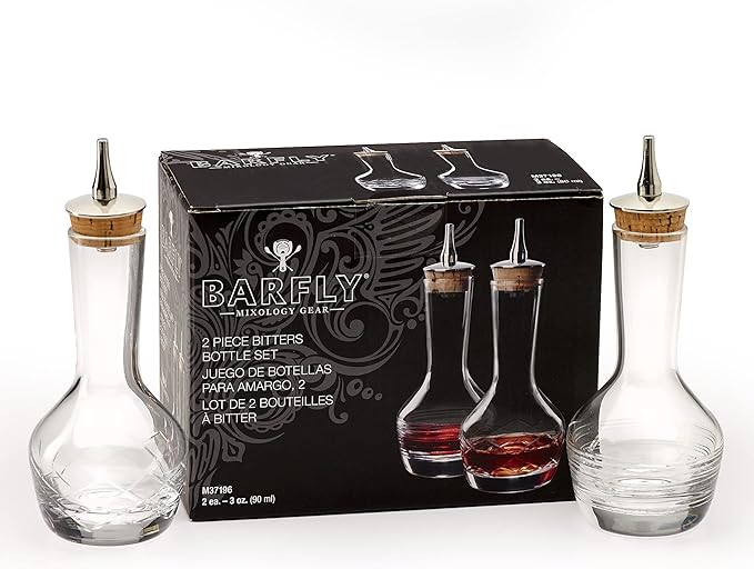 Barfly Bitters Bottle - M37189/M37191, Glass, 3 oz (90 ml), Set of 2
