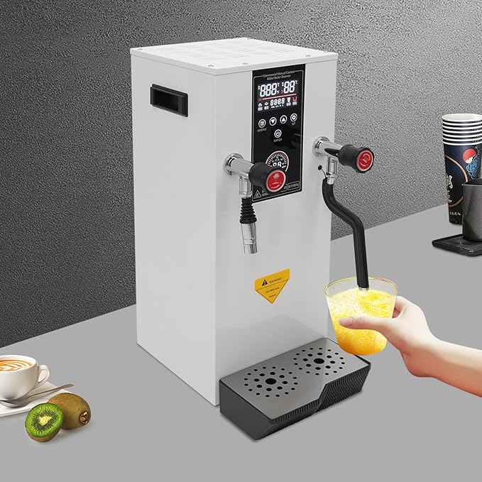 Commercial Milk Frother, Multi-Purpose Full-Automatic Steam Boiling Water Frothing Machine with 12H Timing Function for Tea Coffee Dessert Milk 3KW 12L