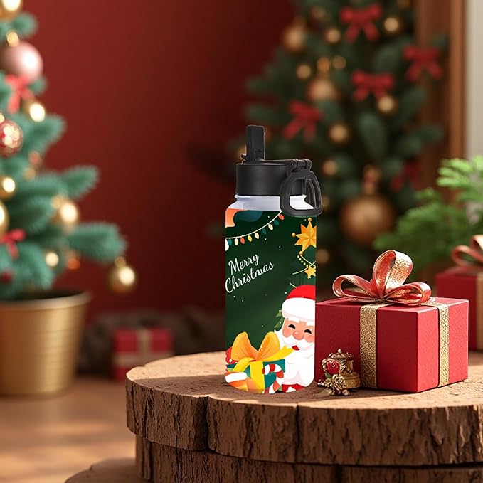 Volhoply Sublimation Insulated Water Bottles Blank Bulk 8 Pack, 32 oz Stainless Steel Sports Bottle with Straw, Double Walled Vacuum Metal Water Flask with Wide Mouth(Sublimation,8)