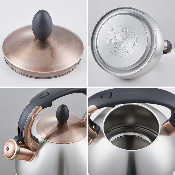 Tea Kettle -2.8 Quart Tea Kettles Stovetop Whistling Teapot Stainless Steel Tea Pots for Stove Top Whistle Tea Pot
