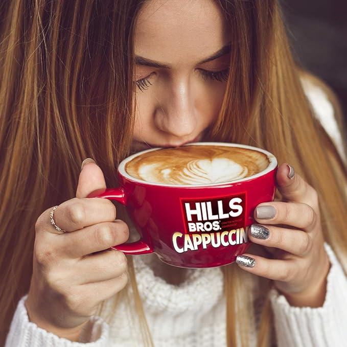 Hills Bros. Cappuccino Mix – Rich, Frothy Coffeehouse-Tasting Instant Drink Mix – Quick and Easy Preparation – Perfect for Hot & Iced Drinks & Creaming Coffee – French Vanilla, 1 Pack of 52oz