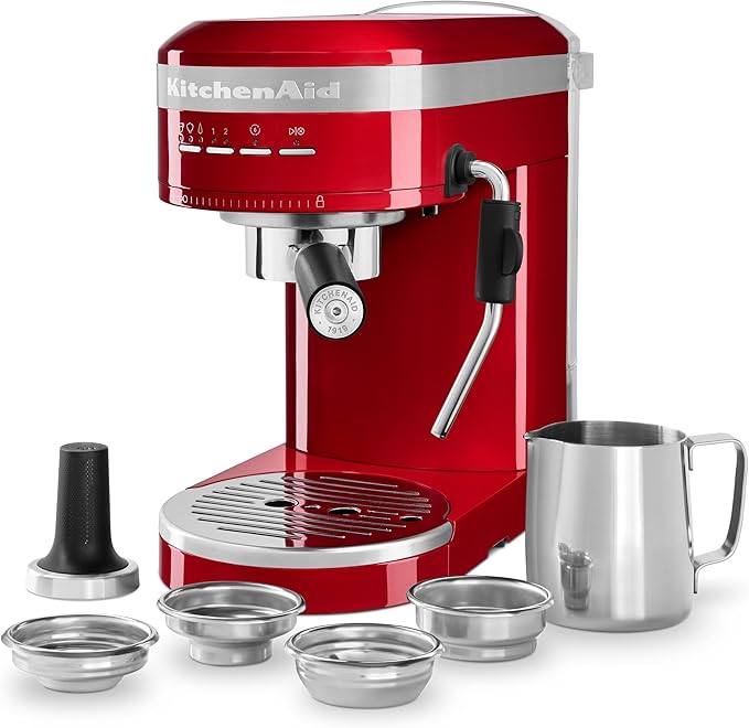 KitchenAid Metal Semi-Automatic Espresso Machine - KES6503, Empire Red