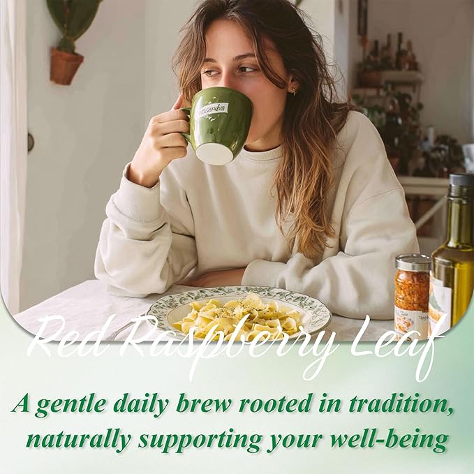 WT WEETEE Red Raspberry Leaf Tea Bags, 60 Count Corn Fibre, Pure Cut & Sifted Raspberry Leaves, No Sugar, No Caffeine, Natural Pregnancy Tea