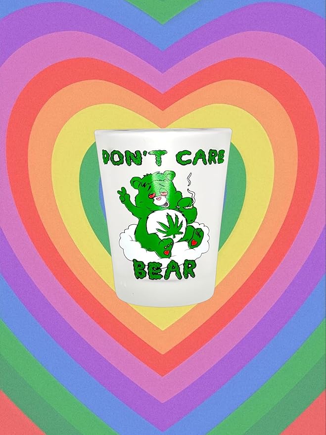 Don't Care Bear - Funny Shot Glass