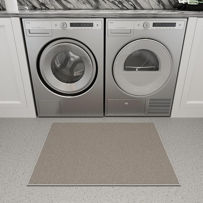 Ottomanson Rugs for Entryway 2'3" x 3' Non Slip Solid Small Area Rugs Durable Front Door Mat Rug Stain Resistant Entrance Rugs for Bathroom Kitchen Bedroom & Living Room, Gray