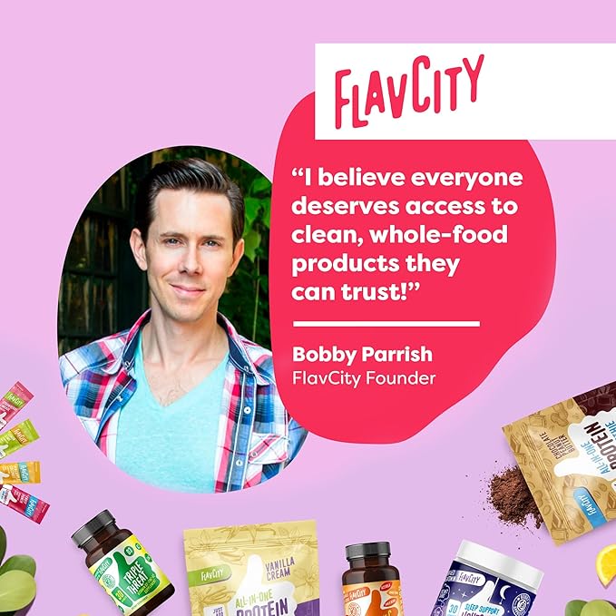 FlavCity Elderberry Immunity Tea Powder – Antioxidant-Rich Herbal Tea with Zinc & Acerola for Daily Immune Support – Sugar-Free, Shelf-Stable, Hot & Cold Brew, 30 Servings