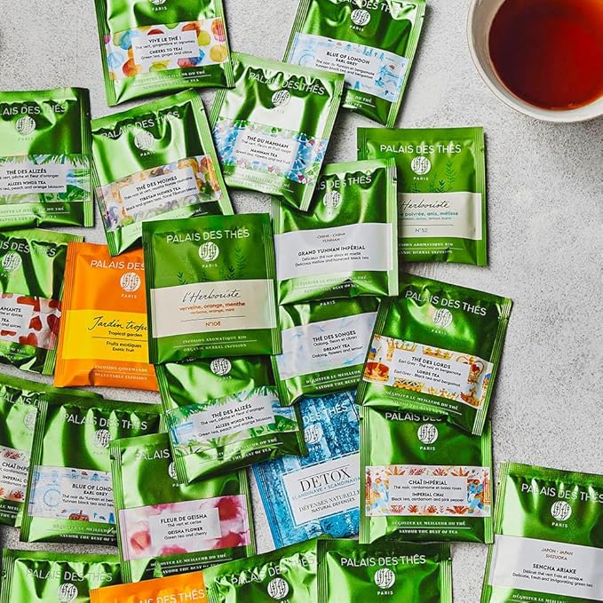 Palais des Thés - Tahitian Rooibos - Caffeine-Free Rooibos Tea with Vanilla & Almond - Premium Tea Bags, Serves 20 Cups