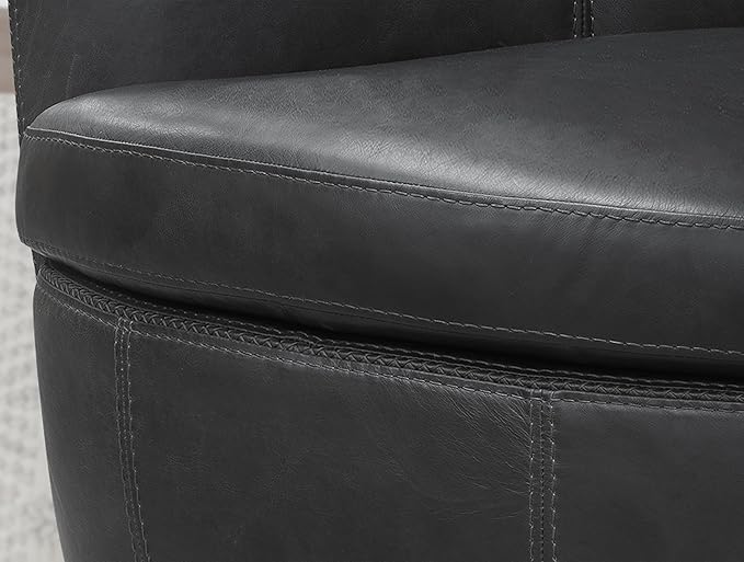 Parker Living Barolo - Vintage Slate 100% Italian Leather Swivel Club Chair