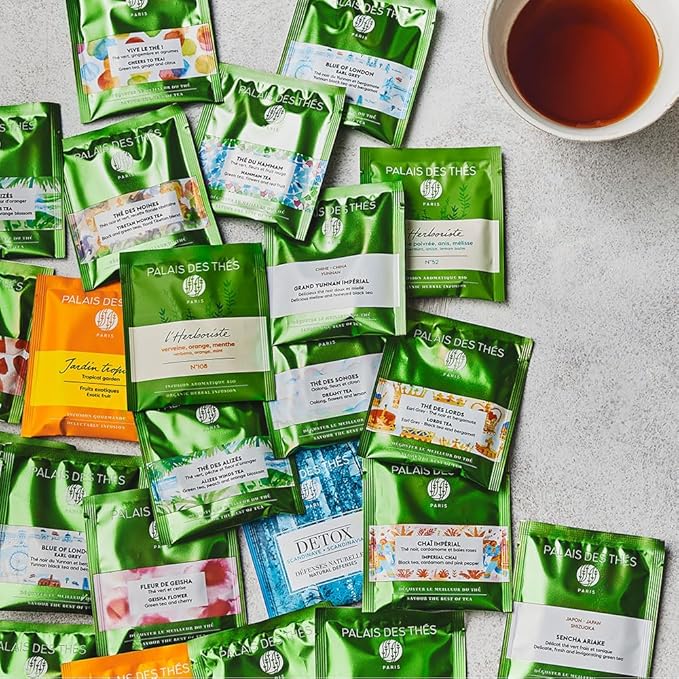 Palais des Thés - Rooibos of Lords - Caffeine-Free Earl Grey & Bergamot Tea - Premium Tea Bags, Serves 20 Cups