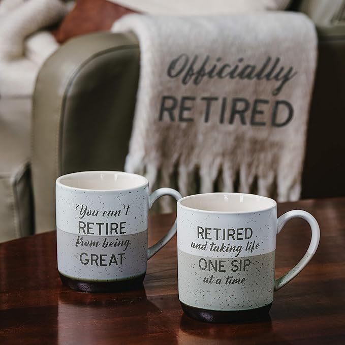 You Can't Retire From Being Great - 15oz Speckled Stoneware Coffee Cup Mug