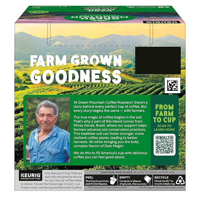 Green Mountain Coffee Roasters Dark Magic, Single-Serve Keurig K-Cup Pods, Dark Roast Coffee Pods, 48 Count (2 Packs of 24)