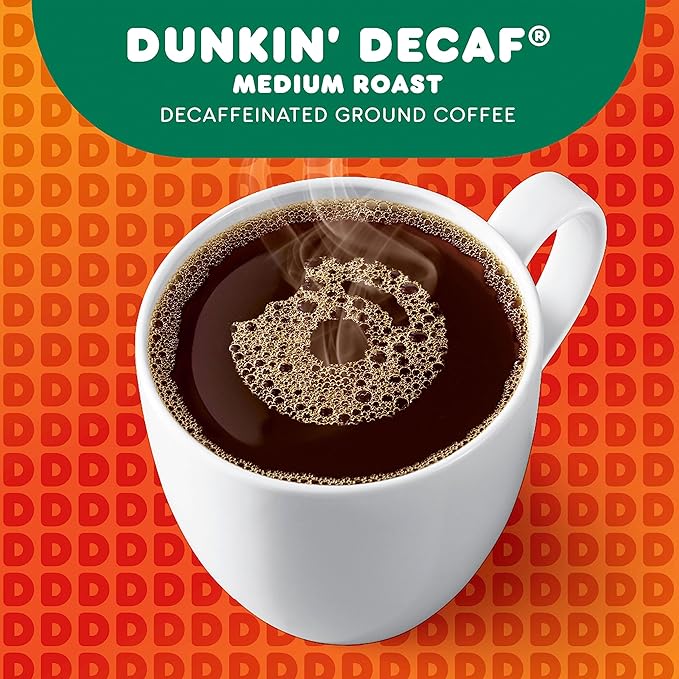 Dunkin' Decaf Medium Roast Coffee, 10 Keurig K-Cup Pods