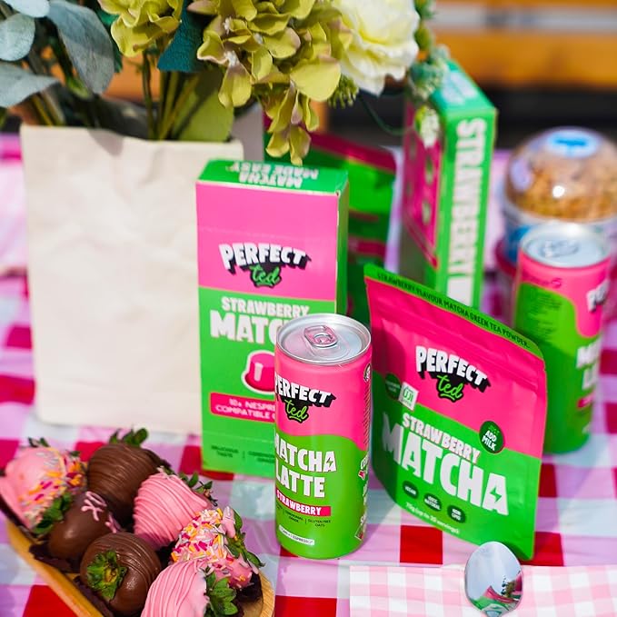 Perfect Ted Matcha | Summer Berry 75g | Ceremonial Grade Matcha Latte Powder | Japanese Matcha Tea Powder | Matcha Fuel (30 Servings)