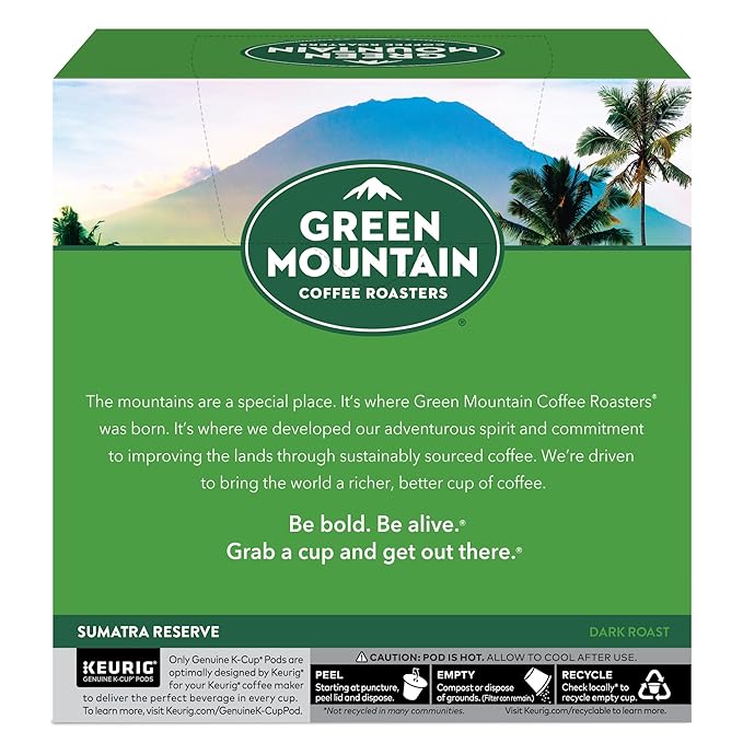 Green Mountain Coffee Roasters Sumatra Reserve Coffee, Keurig Single-Serve K-Cup pods, Dark Roast, 32 Count