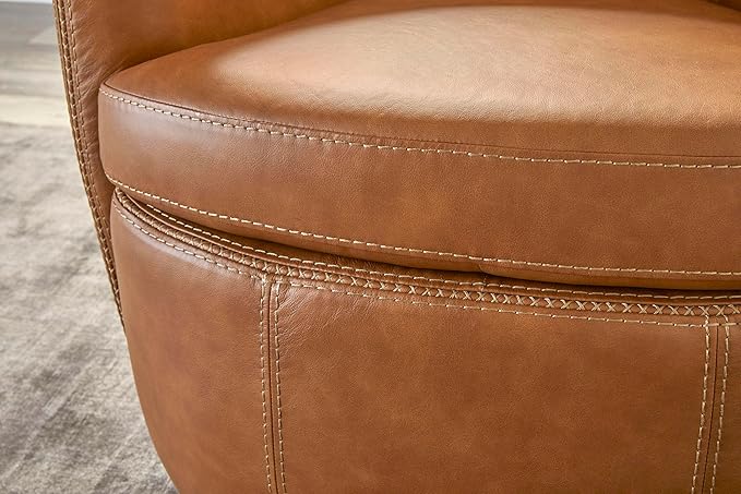 Parker Living Barolo - Vintage Caramel All Italian Leather Swivel Club Chair