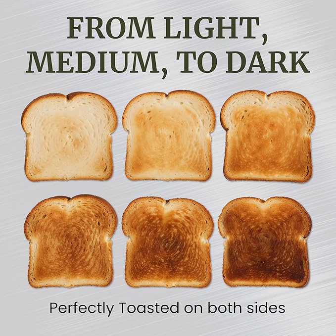 Elite Gourmet ECT2899 LCD Touch Toaster, 2 Extra-Wide Slots, 6 Toast Shades, 6 Preset Menus Including Bagel Waffle Gluten-Free, Defrost Reheat Cancel Functions, Stainless Steel