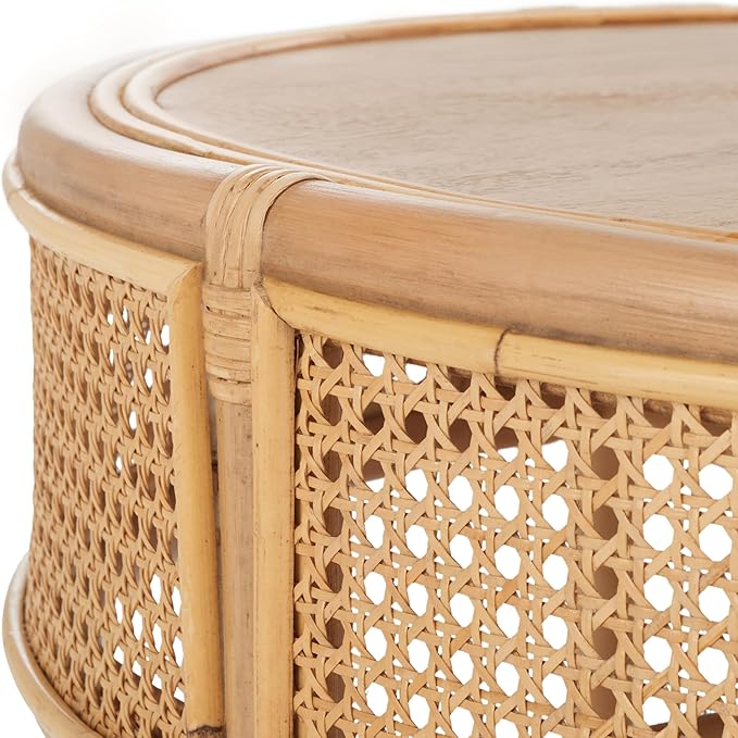 SAFAVIEH Home Collection Arvid Natural Brown Solid Wood Coffee Table (Fully Assembled)