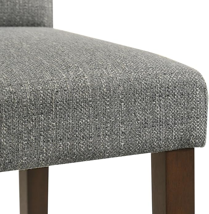 CHITA Counter Height Bar Stools Set of 3, 27" H Seat Height Upholstered Barstools, Fabric in Fog Grey