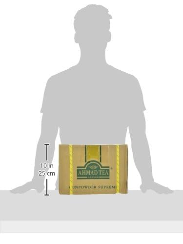 Ahmad Tea Green Tea, Gunpowder Loose Leaf, 500g (Pack of 12) - Caffeinated and Sugar Free