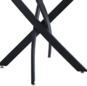 White Marble Coffee Table with Metal Legs, Rectangle Modern Sintered Stone Living Room Table for Home Office Living Room (40” x 20” x 17”)