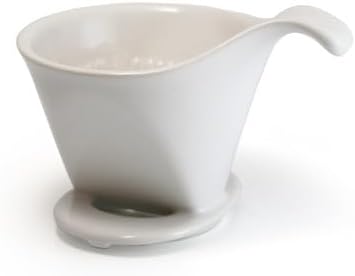 Zero Japan - Bee House Pour Over Coffee Dripper - Lead-Free & Cadmium-Free Ceramic Coffee Maker with Elegant Peek Hole, Drip Cone Brewer Coffee Gifts, Brewing Accessories - White, Standard Size