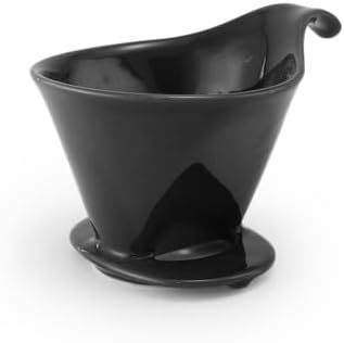 Zero Japan - Bee House Pour Over Coffee Dripper - Lead-Free & Cadmium-Free Ceramic Coffee Maker with Elegant Peek Hole, Drip Cone Brewer Coffee Gifts, Brewing Accessories - Black, Standard Size