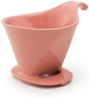 Zero Japan - Bee House Pour Over Coffee Dripper - Lead-Free & Cadmium-Free Ceramic Coffee Maker with Elegant Peek Hole, Drip Cone Brewer Coffee Gifts, Brewing Accessories - Coral Pink, Standard Size