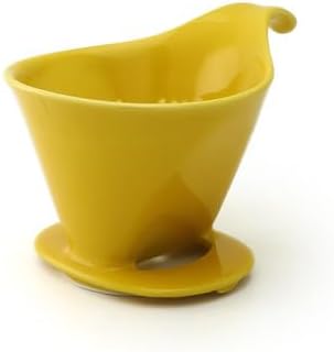 Zero Japan - Bee House Pour Over Coffee Dripper - Lead-Free & Cadmium-Free Ceramic Coffee Maker with Elegant Peek Hole, Drip Cone Brewer Coffee Gift, Brewing Accessories - Yellow Pepper, Standard Size