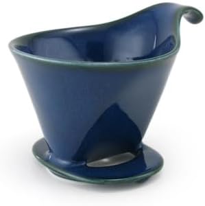 Zero Japan - Bee House Pour Over Coffee Dripper - Lead-Free & Cadmium-Free Ceramic Coffee Maker with Elegant Peek Hole, Drip Cone Brewer Coffee Gifts, Brewing Accessories - Jeans Blue, Standard Size