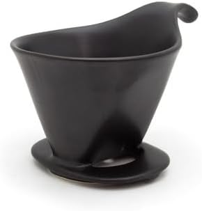 Zero Japan - Bee House Pour Over Coffee Dripper - Lead-Free & Cadmium-Free Ceramic Coffee Maker with Elegant Peek Hole, Drip Cone Brewer Coffee Gifts, Brewing Accessories - Noble Black, Standard Size