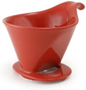 Zero Japan - Bee House Pour Over Coffee Dripper - Lead-Free & Cadmium-Free Ceramic Coffee Maker with Elegant Peek Hole, Drip Cone Brewer Coffee Gifts, Brewing Accessories - Tomato, Standar Size