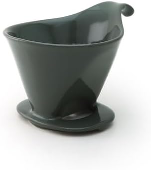 Zero Japan - Bee House Pour Over Coffee Dripper - Lead-Free & Cadmium-Free Ceramic Coffee Maker with Elegant Peek Hole, Drip Cone Brewer Coffee Gifts, Brewing Accessories - Steel Gray, Standard Size