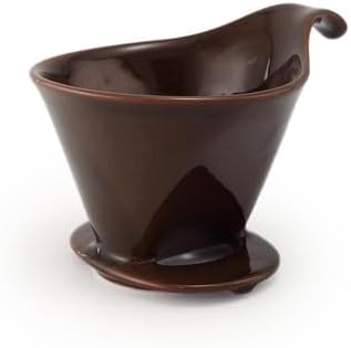 Zero Japan - Bee House Pour Over Coffee Dripper - Lead-Free & Cadmium-Free Ceramic Coffee Maker with Elegant Peek Hole, Drip Cone Brewer Coffee Gifts, Brewing Accessories - Coffee Brown, Standard Size