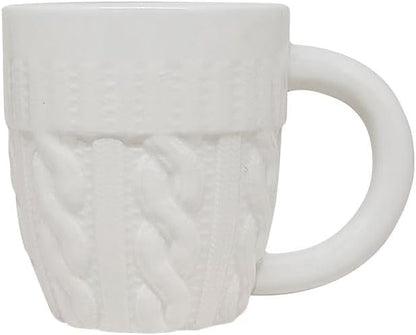 Sweet Water Decor Cream Sweater Coffee Mug, 18oz Ceramic Christmas Mug, Dishwasher & Microwave Safe, Large Holiday Winter Cup for Coffee, Tea & Hot Chocolate, Stocking Stuffer Gifts for Women