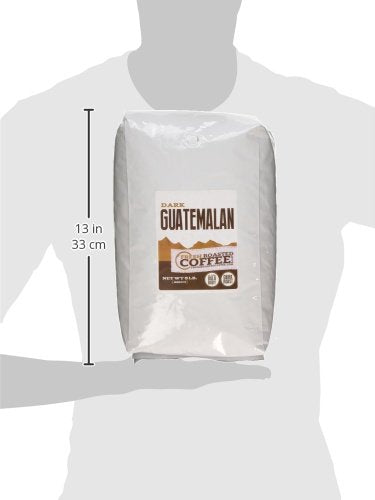 Fresh Roasted Coffee, Dark Guatemala Huehuetenango | 5 lb (80 oz) | Single Origin | Dark Roast | Kosher | Whole Bean
