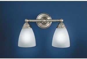 Moen YB2262ORB Brantford 2-Light Dual-Mount Bath Bathroom Vanity Fixture with Frosted Glass, Oil-Rubbed Bronze
