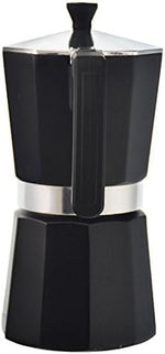Load image into Gallery viewer, GROSCHE Milano Stovetop Espresso Maker Moka Pot Cuban Coffee Maker Stovetop Coffee Maker Moka Italian Greca Brewer Percolator | 6 Espresso Cup, Black